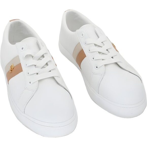 Lauren Ralph Lauren Janson White/Explorer Sand Sneakers US 9.5M EU 41 - Picture 1 of 6